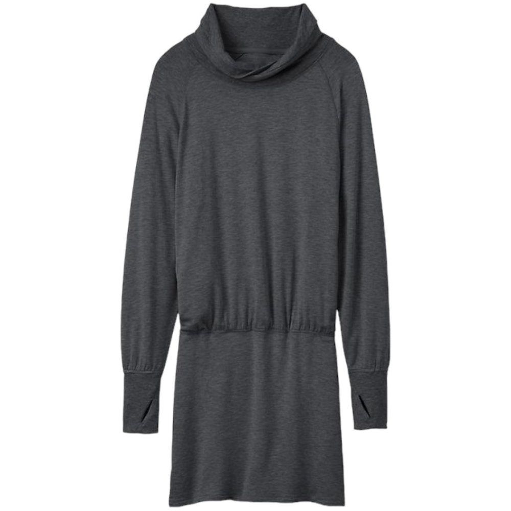 Athleta Stretch Mini Dress Tunic Top Charcoal Grey XS Comfy Soft Knit Drop Waist
